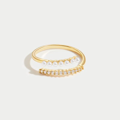 Anillo "Wrap Me" con perlas y cristales